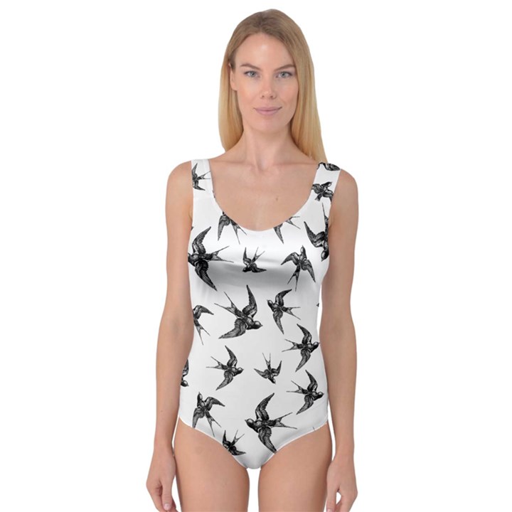 Birds pattern Princess Tank Leotard 