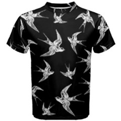 Birds Pattern Men s Cotton Tee by Valentinaart