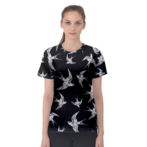 Birds Pattern Women s Sport Mesh Tee by Valentinaart