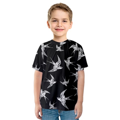 Birds Pattern Kids  Sport Mesh Tee by Valentinaart