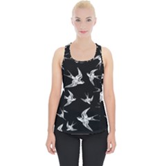 Birds Pattern Piece Up Tank Top by Valentinaart