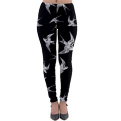 Birds Pattern Lightweight Velour Leggings by Valentinaart