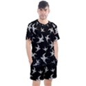 Birds pattern Men s Mesh Tee and Shorts Set View1