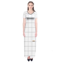 Pie Cooling On The Window Pane Pattern Short Sleeve Maxi Dress by emilyzragz