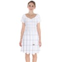 Pie Cooling on the Window Pane Pattern Short Sleeve Bardot Dress View1