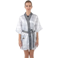 Pie Cooling On The Window Pane Pattern Quarter Sleeve Kimono Robe by emilyzragz