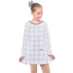 Pie Cooling On The Window Pane Pattern Kids  Long Sleeve Dress by emilyzragz