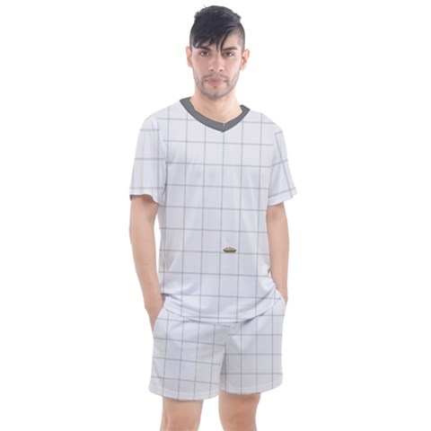 Pie Cooling On The Window Pane Pattern Men s Mesh Tee And Shorts Set by emilyzragz