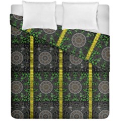 Stars And Flowers Decorative Duvet Cover Double Side (california King Size) by pepitasart