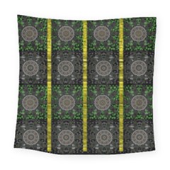 Stars And Flowers Decorative Square Tapestry (large) by pepitasart