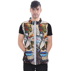 Robot Cyborg Cyberpunk Automation Men s Puffer Vest by Simbadda