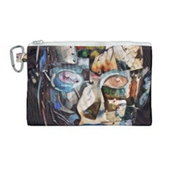 Robot Cyborg Cyberpunk Automation Canvas Cosmetic Bag (large) by Simbadda