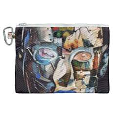 Robot Cyborg Cyberpunk Automation Canvas Cosmetic Bag (xl) by Simbadda