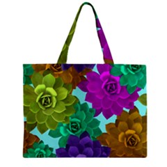 Flowers Stamping Pattern Reason Zipper Mini Tote Bag by Simbadda