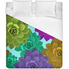 Flowers Stamping Pattern Reason Duvet Cover (california King Size) by Simbadda