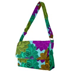 Flowers Stamping Pattern Reason Full Print Messenger Bag by Simbadda