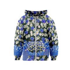 Marguerite Cornflower Vase Blossom Kids  Zipper Hoodie by Simbadda