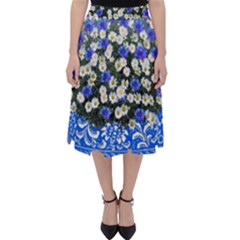 Marguerite Cornflower Vase Blossom Classic Midi Skirt by Simbadda