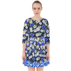 Marguerite Cornflower Vase Blossom Smock Dress by Simbadda