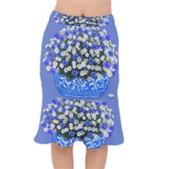 Marguerite Cornflower Vase Blossom Mermaid Skirt by Simbadda