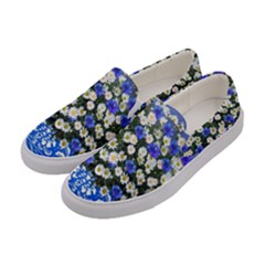 Marguerite Cornflower Vase Blossom Women s Canvas Slip Ons by Simbadda