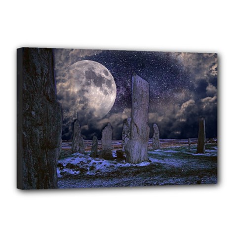 Place Of Worship Scotland Celts Canvas 18  X 12  (stretched) by Simbadda