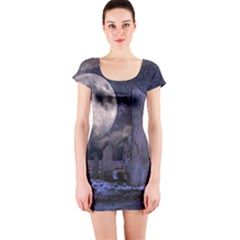 Place Of Worship Scotland Celts Short Sleeve Bodycon Dress by Simbadda