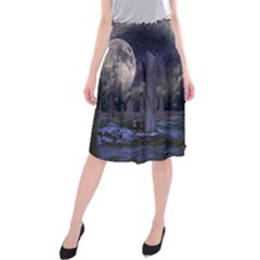 Place Of Worship Scotland Celts Midi Beach Skirt by Simbadda