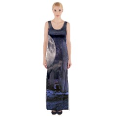 Place Of Worship Scotland Celts Maxi Thigh Split Dress by Simbadda