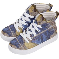 Mosaic Painting Glass Decoration Kid s Hi-top Skate Sneakers by Simbadda