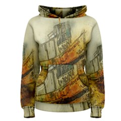 Boat Old Fisherman Mar Ocean Women s Pullover Hoodie by Simbadda