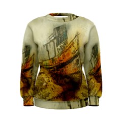 Boat Old Fisherman Mar Ocean Women s Sweatshirt by Simbadda