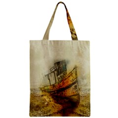 Boat Old Fisherman Mar Ocean Zipper Classic Tote Bag by Simbadda