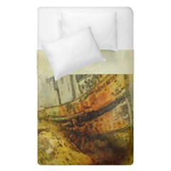 Boat Old Fisherman Mar Ocean Duvet Cover Double Side (single Size) by Simbadda