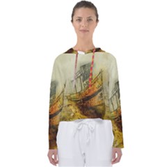 Boat Old Fisherman Mar Ocean Women s Slouchy Sweat by Simbadda