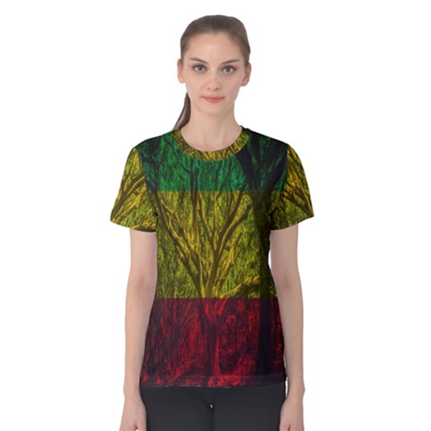 Rasta Forest Rastafari Nature Women s Cotton Tee by Simbadda