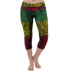 Rasta Forest Rastafari Nature Capri Yoga Leggings by Simbadda