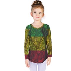 Rasta Forest Rastafari Nature Kids  Long Sleeve Tee