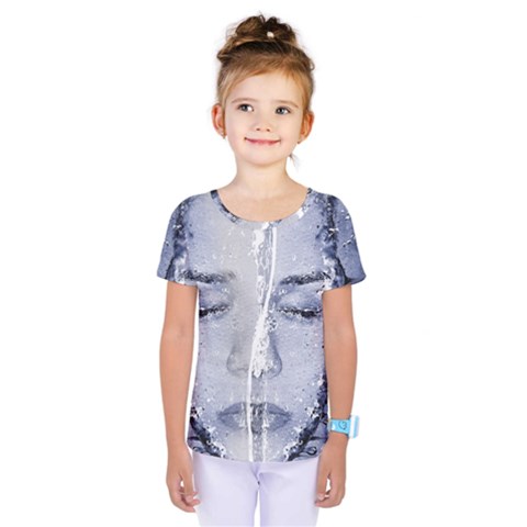 Girl Water Natural Hair Wet Bath Kids  One Piece Tee by Simbadda