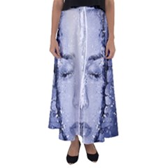 Girl Water Natural Hair Wet Bath Flared Maxi Skirt by Simbadda