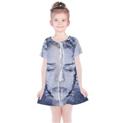 Girl Water Natural Hair Wet Bath Kids  Simple Cotton Dress by Simbadda