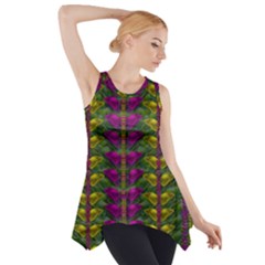 Butterfly Liana Jungle And Full Of Leaves Everywhere Side Drop Tank Tunic by pepitasart