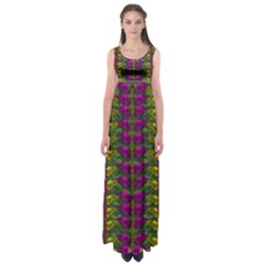 Butterfly Liana Jungle And Full Of Leaves Everywhere Empire Waist Maxi Dress by pepitasart