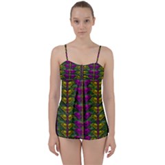 Butterfly Liana Jungle And Full Of Leaves Everywhere Babydoll Tankini Set by pepitasart