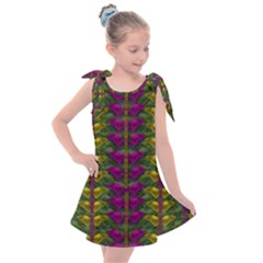 Butterfly Liana Jungle And Full Of Leaves Everywhere Kids  Tie Up Tunic Dress by pepitasart