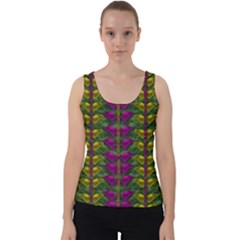 Butterfly Liana Jungle And Full Of Leaves Everywhere Velvet Tank Top by pepitasart