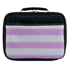 Bold Stripes Soft Pink Pattern Lunch Bag by BrightVibesDesign