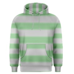 Bold Stripes Soft Green Men s Pullover Hoodie by BrightVibesDesign