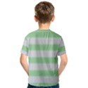 Bold Stripes Soft Green Kids  Sport Mesh Tee View2