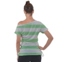 Bold Stripes Soft Green Tie-Up Tee View2